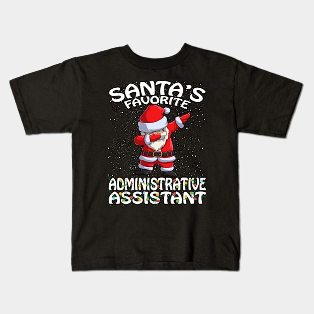 Santas Favorite Administrative Assistant Christmas Kids T-Shirt by intelus